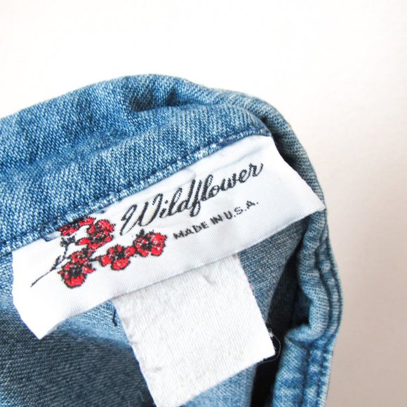 Vintage 1990s Denim Jean Vest Jacket Utility - Picture 2 of 8